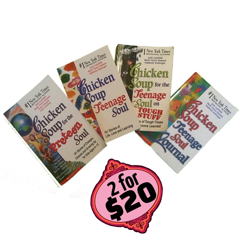 🎉2/20 Set of 4 Chicken Soup for Teenage Preteen Soul Stories Journal Advice